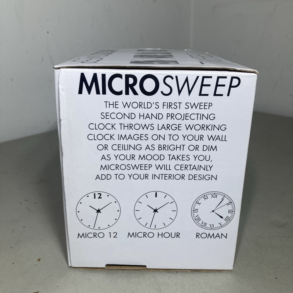 Vintage Time beam Microsweep World 1st Sweep Second Projecting Clock - WORKS