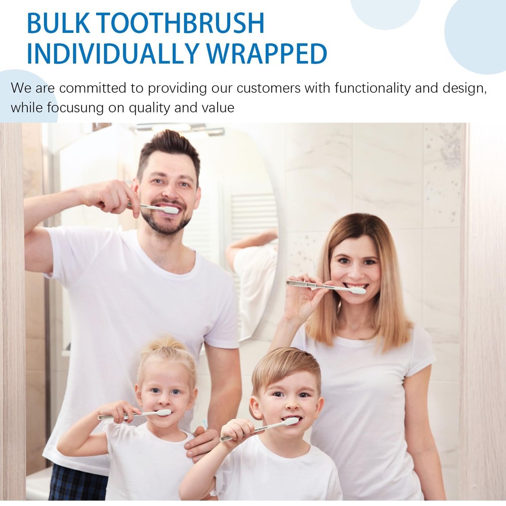 Uiifan 100 Sets Disposable Toothbrushes with Toothpaste Bulk Individually Wra...