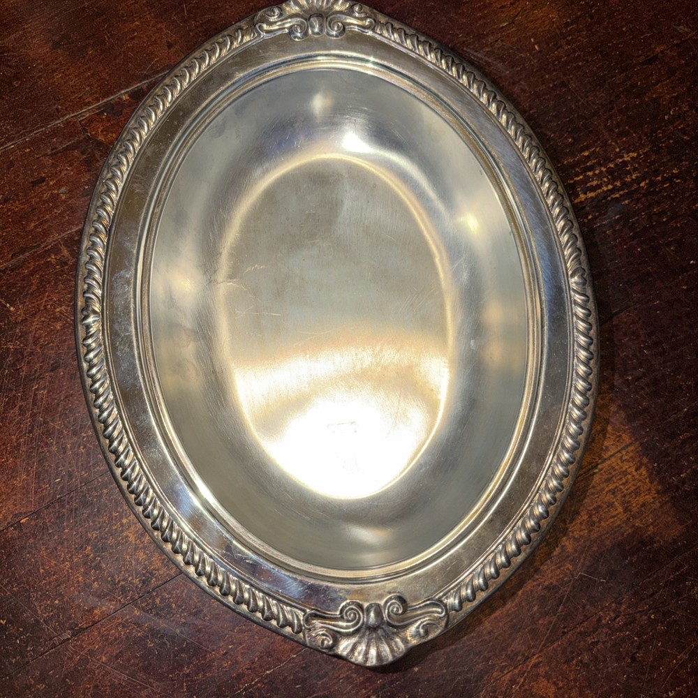Vintage Silver Plated Serving Dish 12x9x1.5 Plus Extra Dish