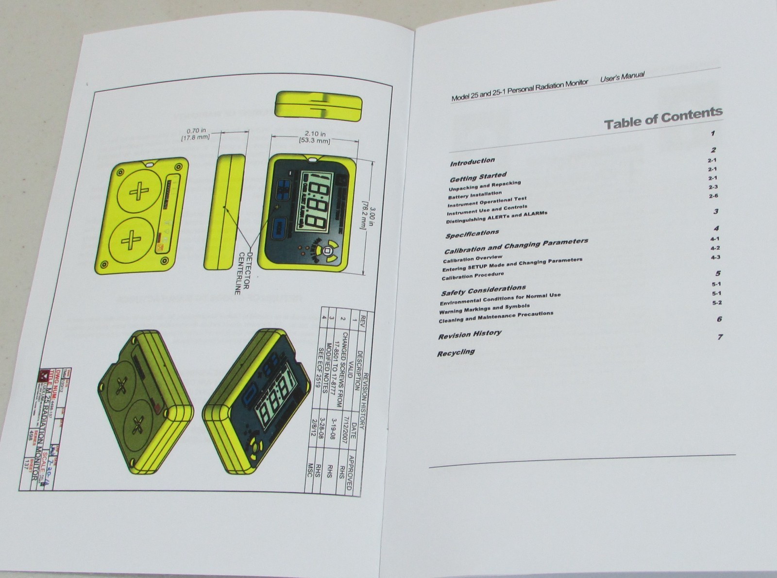 Ludlum Model 25 Personal Radiation Monitor Geiger Counter Detector Dosimeter