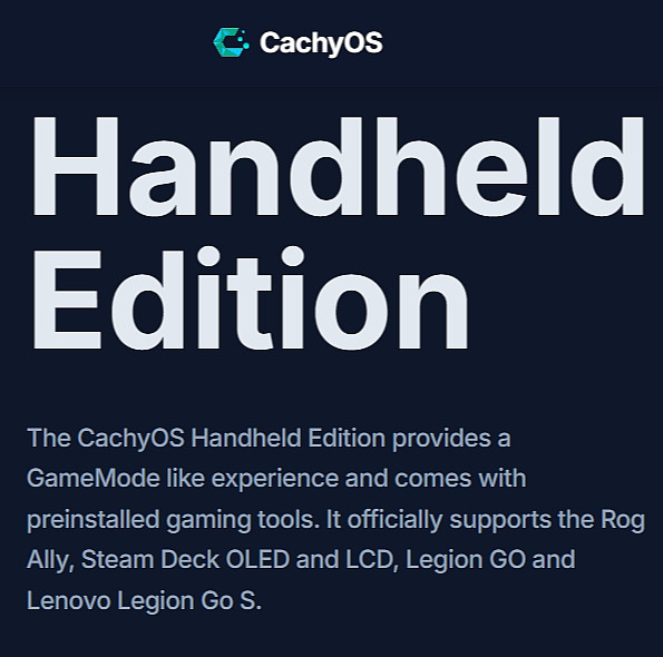 CachyOS Linux (Handheld Edition) Bootable USB - Arch Linux Based Distribution