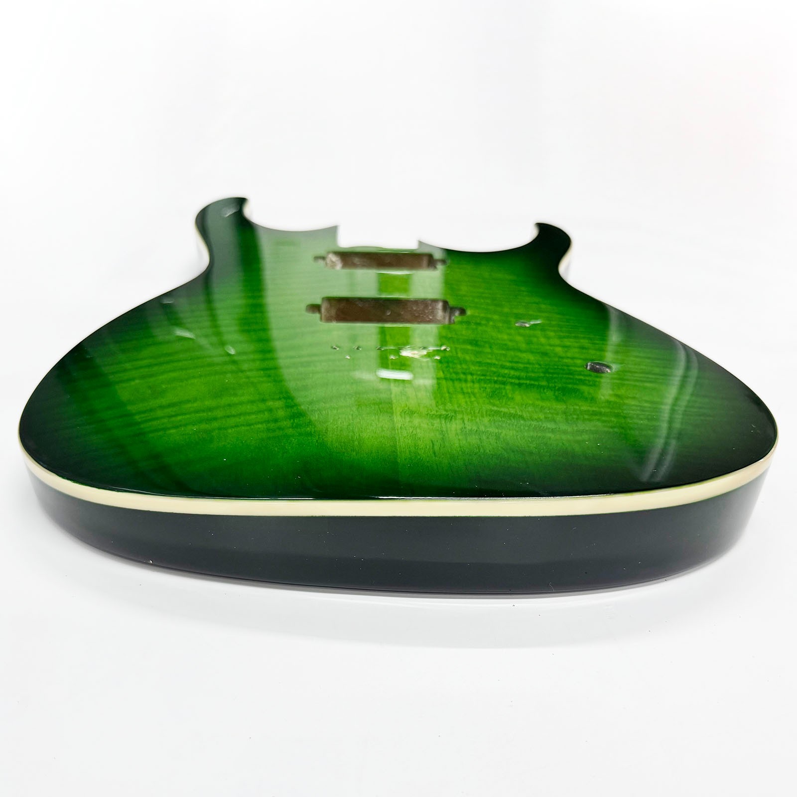 Basswood Electric Guitar Body Gloss Finish Green Burst Fits 24 Frets 25.5 Inch