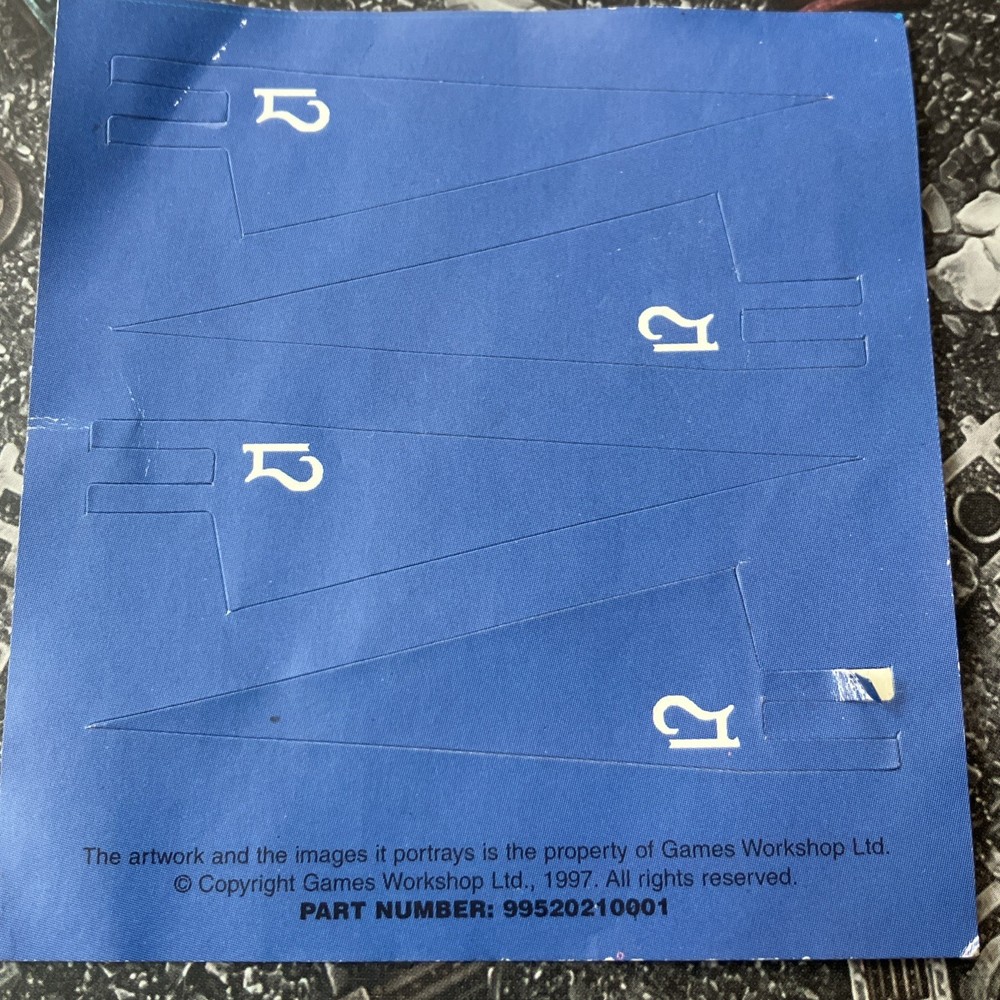 Warhammer High Elves Silver Helms Flags Banner Sticker Sheet OOP