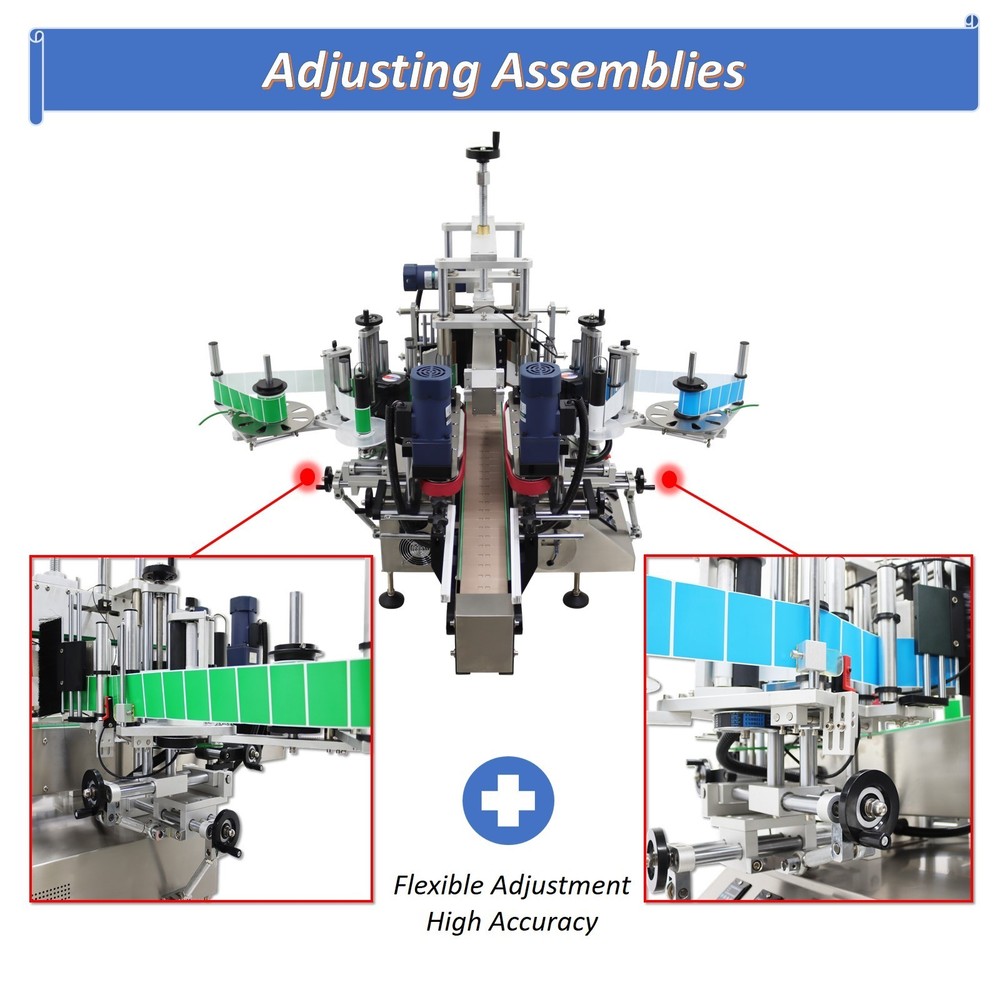 Double Sided Automatic Labeling Machine for 3.9-11.8in Square/Hexagonal Bottle