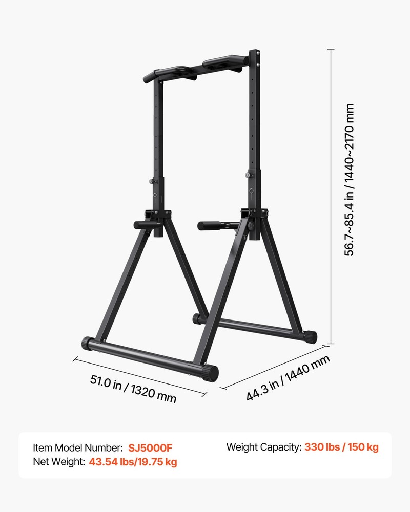 VEVOR Pull Up Bar 330LBS Capacity Pullup Bar Station with Triangular Structure