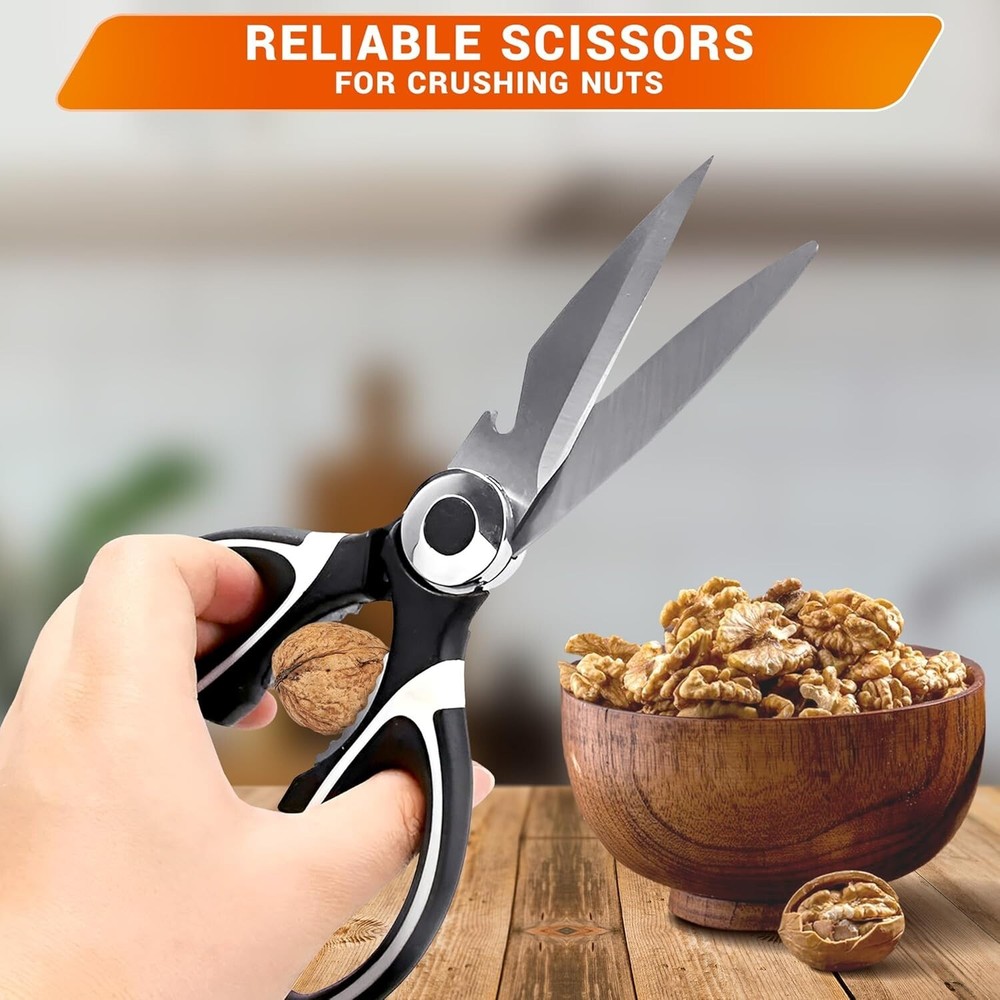Kitchen Scissors Heavy Duty, Multi-Purpose Shears for Meat, Fish & Veggies