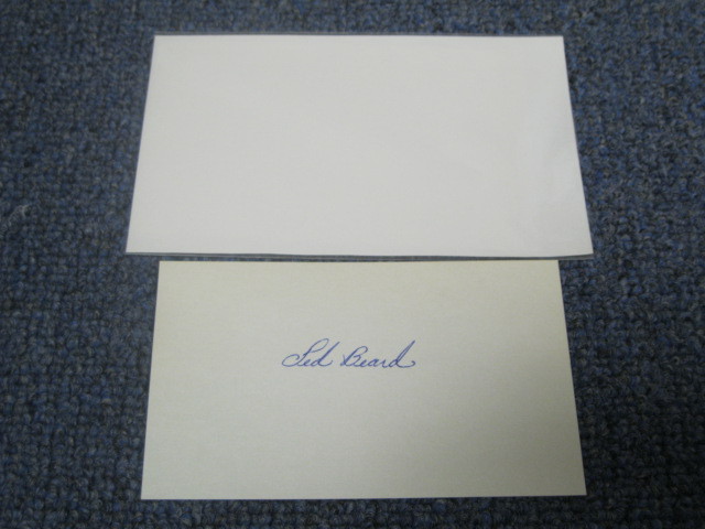 Ted Beard AUTOGRAPH Index Card JSA Auction Certified