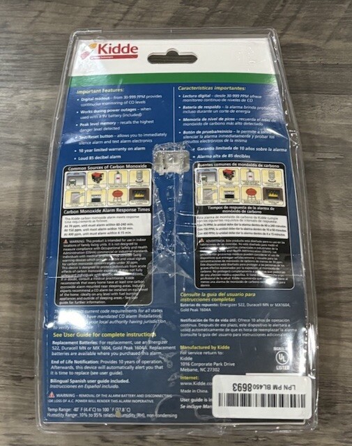 Kidde Nighthawk Plug-In Carbon Monoxide Detector + Battery Backup KN-COPP-3