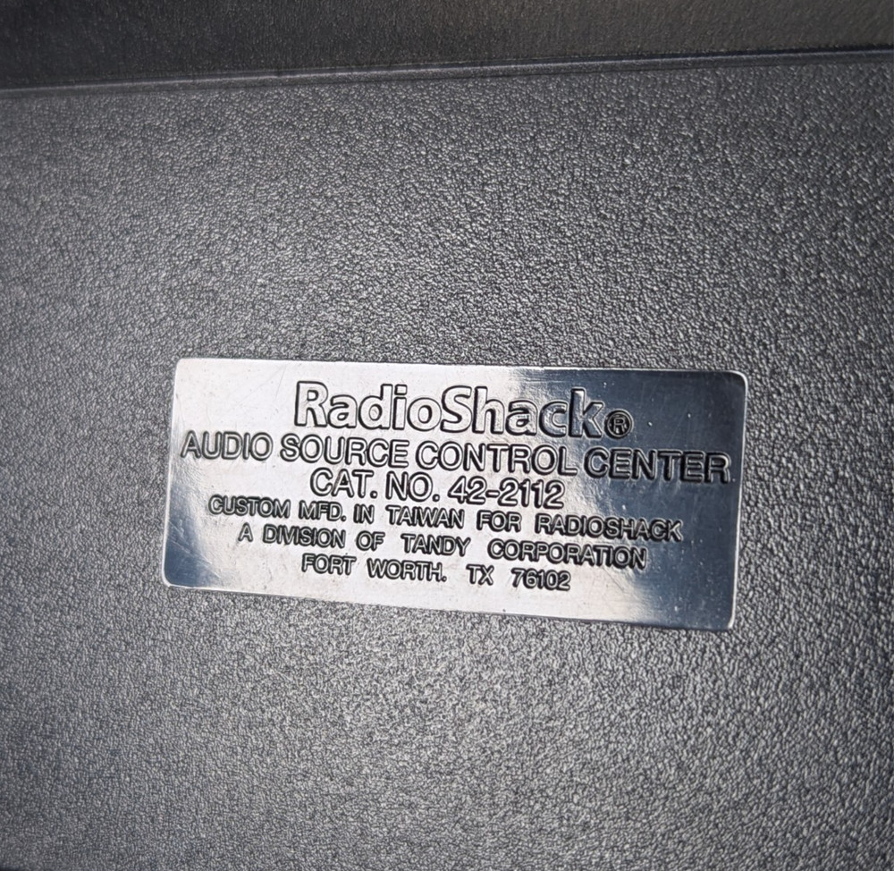 Radio Shack 3 Component Audio Source Control Center 42-2112