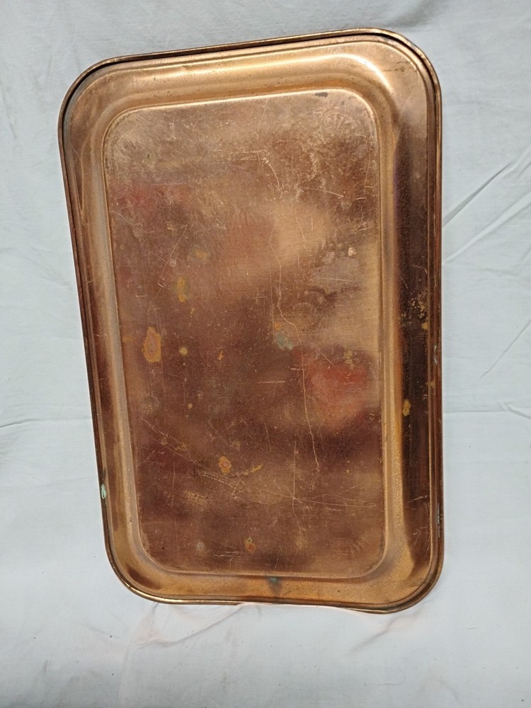 Castle Silver on Copper Serving Tray 524 14" x 9"
