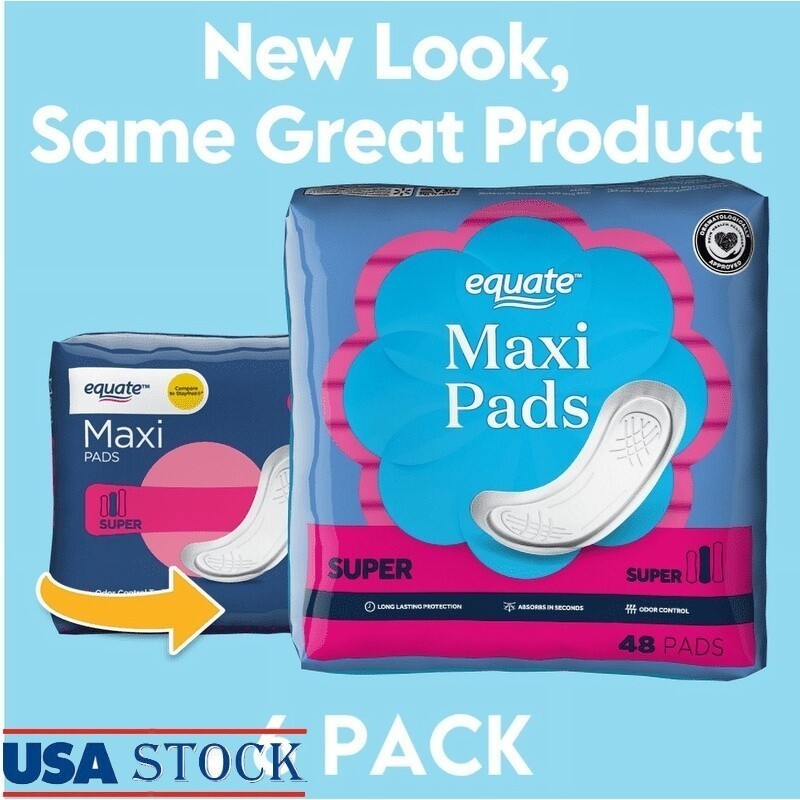 Super Absorbent Pads Unscented Odor Control Individually Wrapped 288 Count New