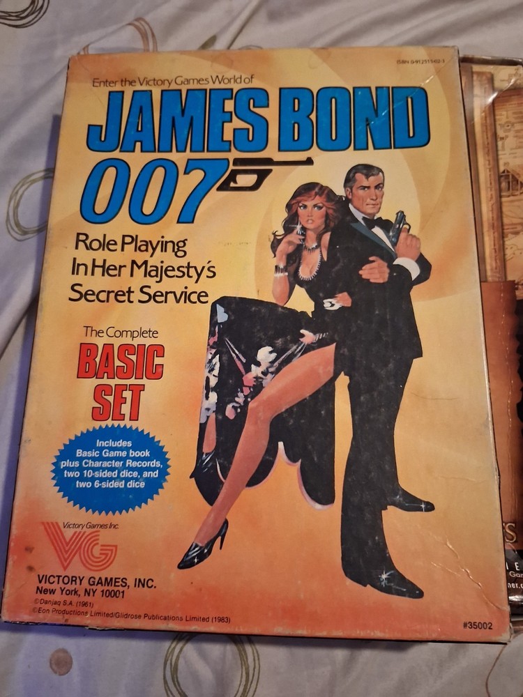 James Bond 007 Basic Set, RPG (Victory Games, 1983), Missing Dice & Main Booklet
