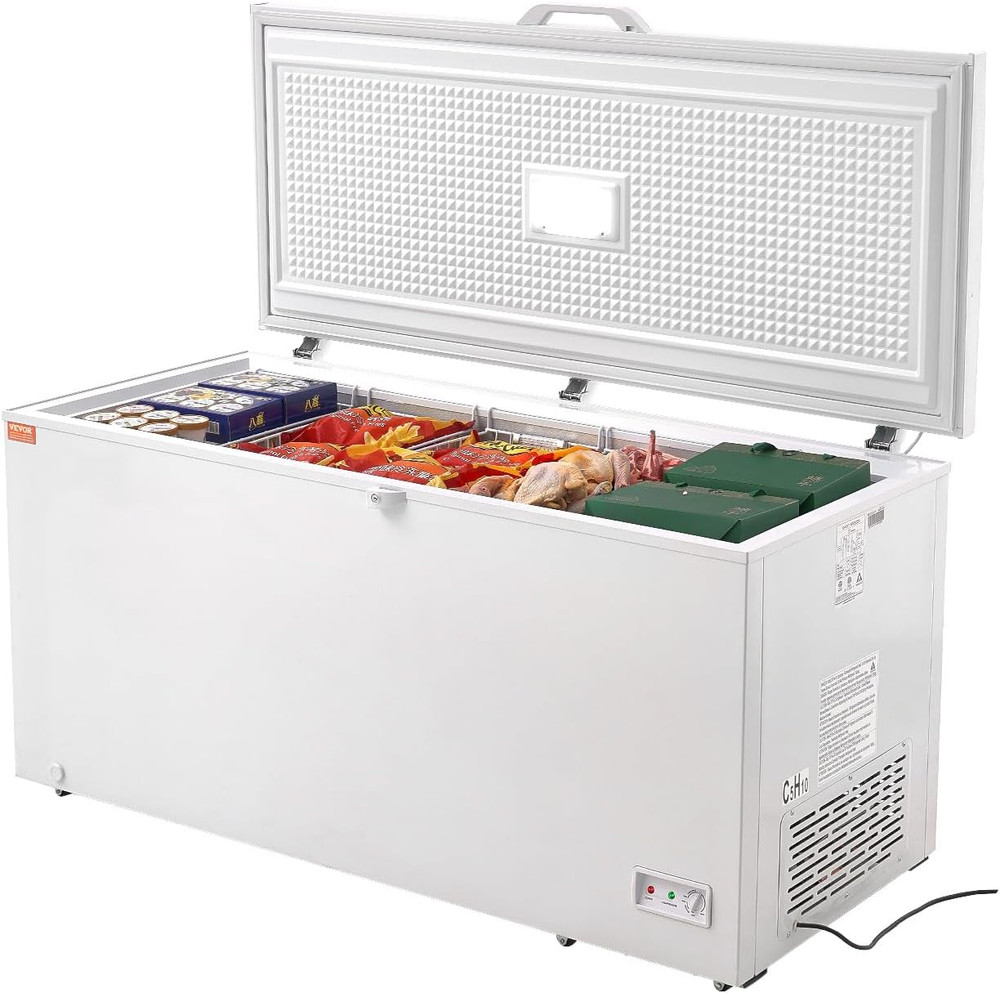 Spacious 17.2 Cu.Ft Chest Freezer with Adjustable Temp & Locking Lid
