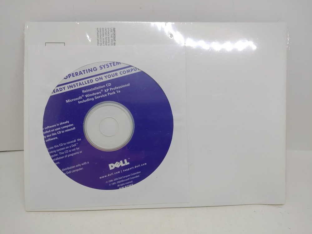 Microsoft Windows XP Professional Service Pack 1 Dell Reinstallation CD SEALED
