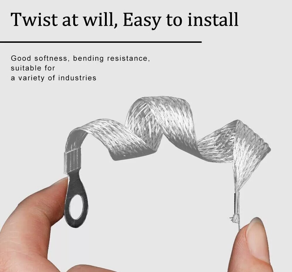 10X Braid Ground Strap Car Engine Ground Strap Cable Firewall Hood Wire End Kits