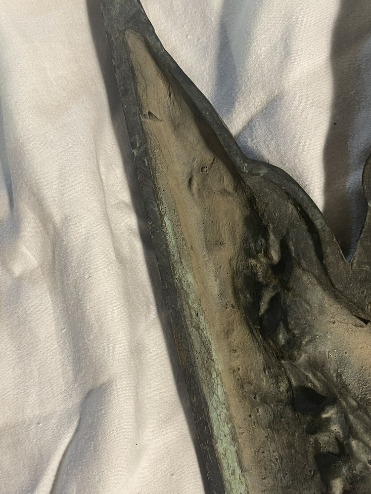 LARGE Antique Solid Bronze Patriotic Honor Roll Eagle Architectural Salvage