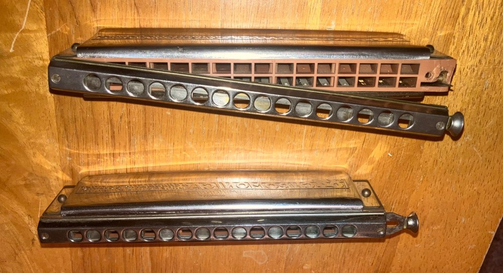Hohner 64 Chromatic Chromonica ( Two used Harmonicas)