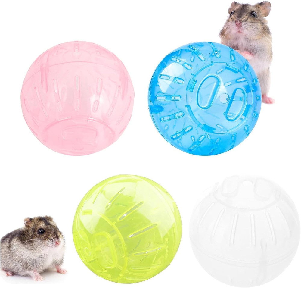 Transparent Silent Exercise Ball Plastic Spinner Hamster Running Wheel, Multiple