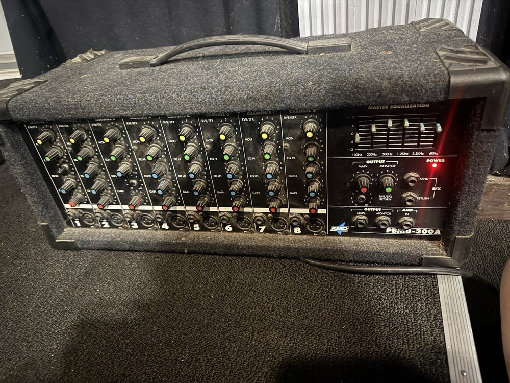 KMD PBM8- 300A Powered Mixer Equalization Black