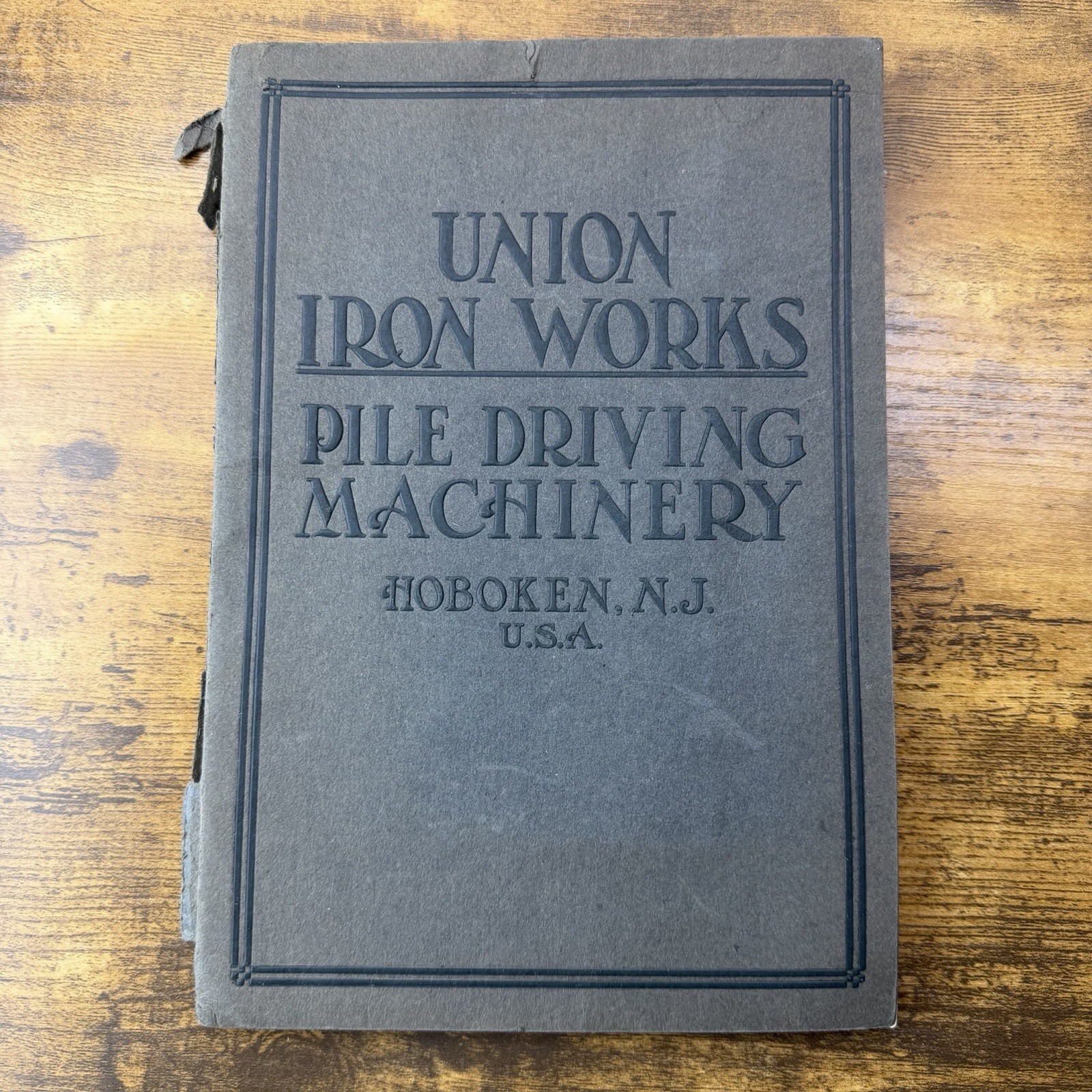 1915 Union Iron Works Hoboken NJ Pile Driving Machinery Catalogue No. 34 Rare