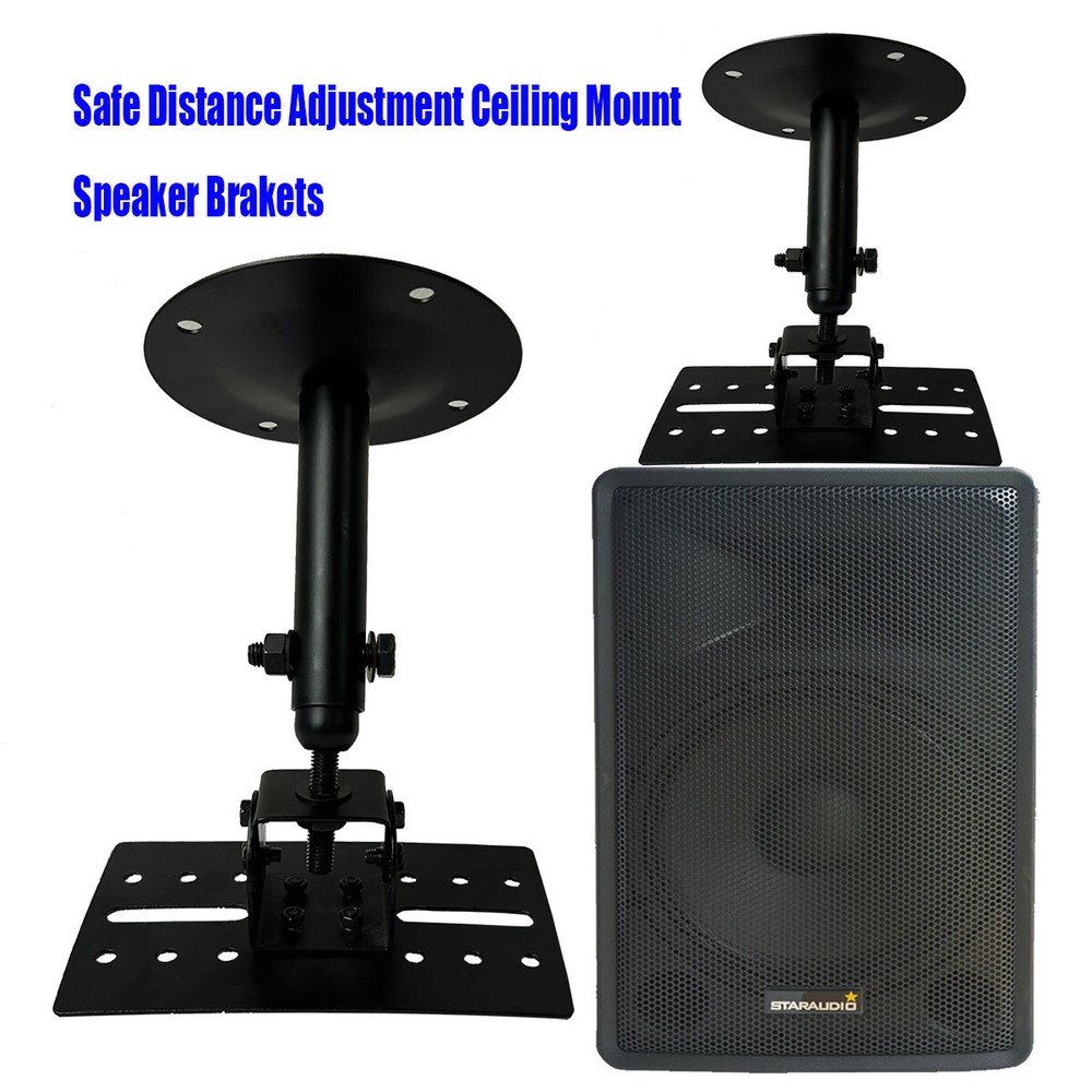 Pair Universal Wall Mount Speaker Ceiling Angle Tilt Rotation Adjustment Stands