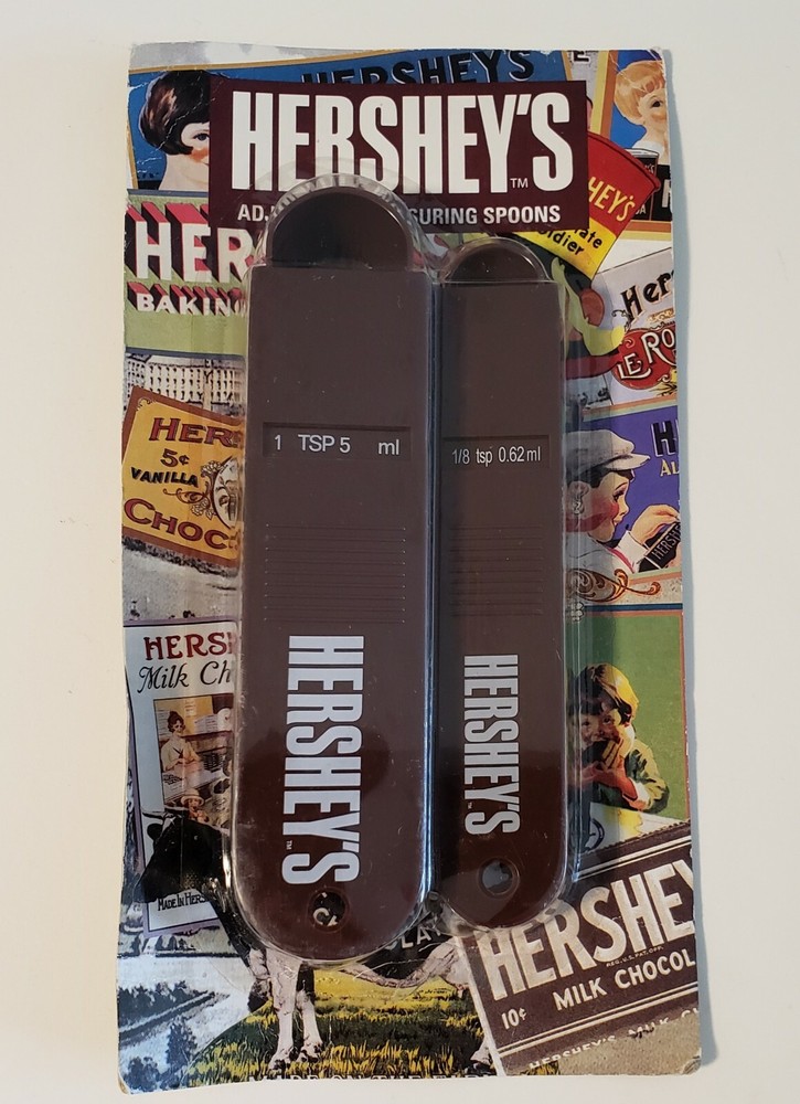 Hersheys Chocolate Plastic Adjustable Teaspoon & Tablespoon Measuring Spoons
