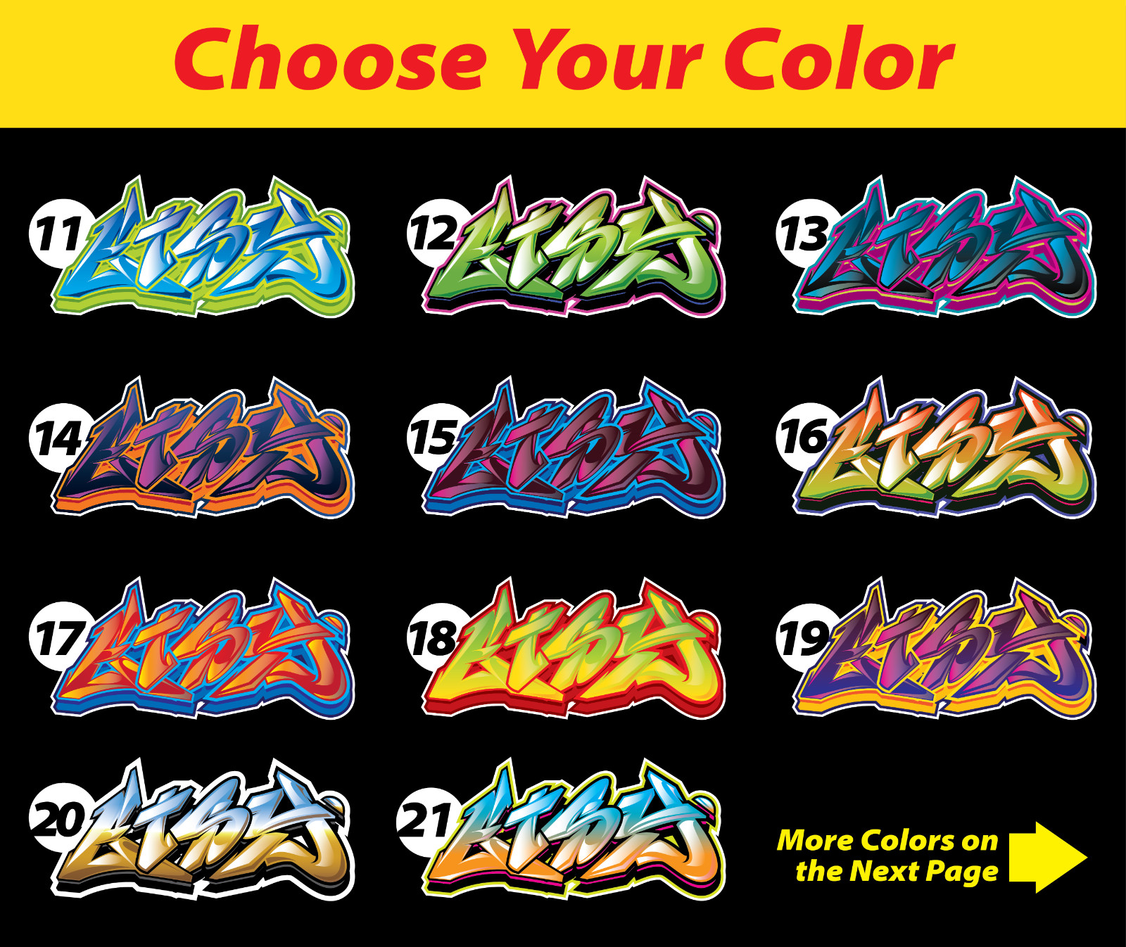 Custom Personalized Vinyl Graffiti Name Decal Sticker | Car Window Tumbler Wall