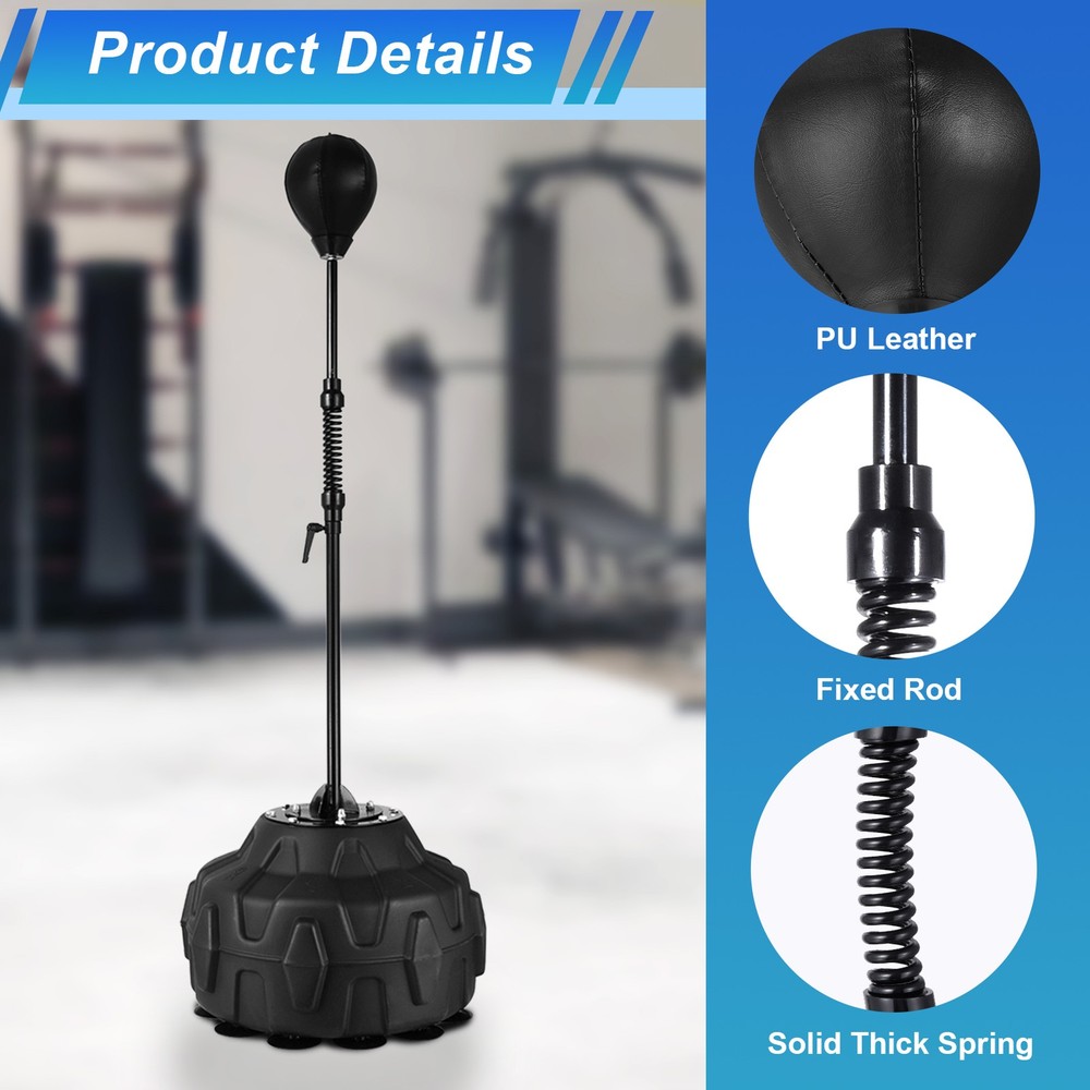 Punching Bag Freestanding Reflex Speed Boxing Bag Training Adjustable  ﻿