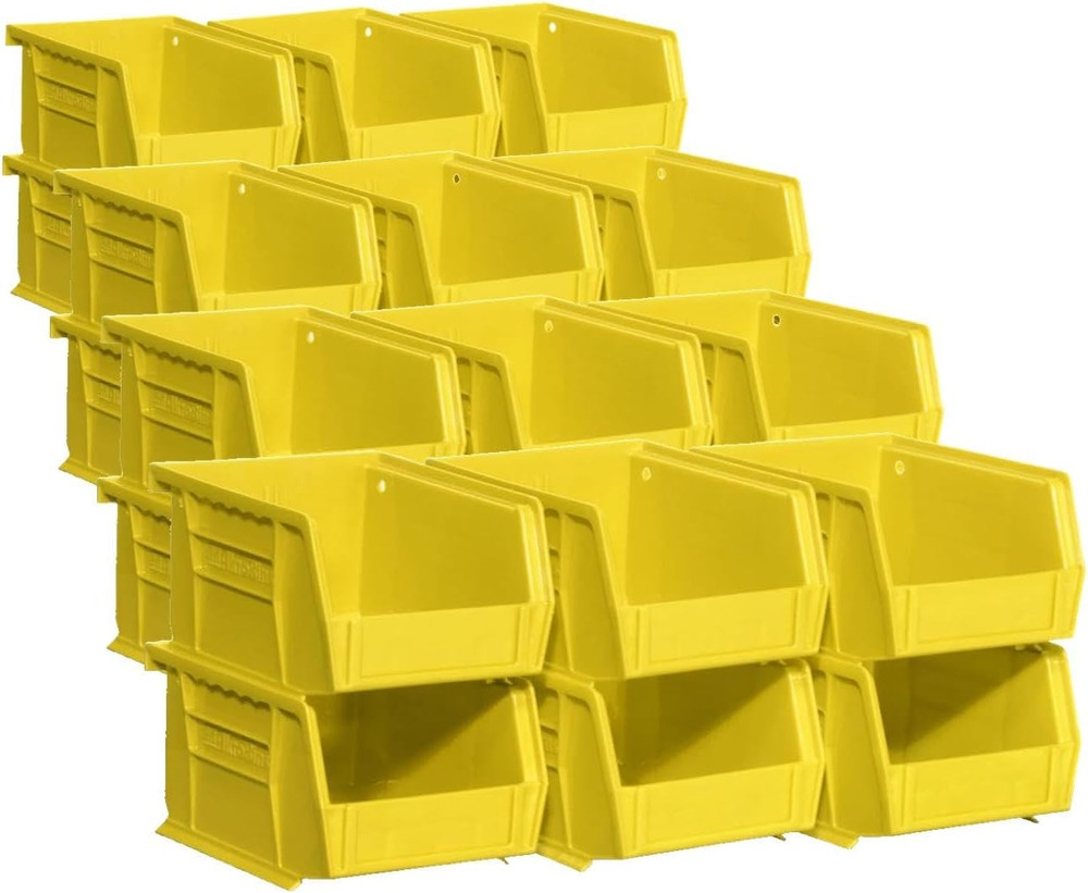 Akrobins Stackable Plastic Storage Bins - Space-Saving Organizers for Home