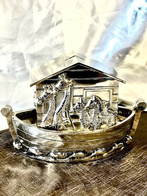 VTG Godinger Silver Art Co. Noah Ark Bank Silver Plate