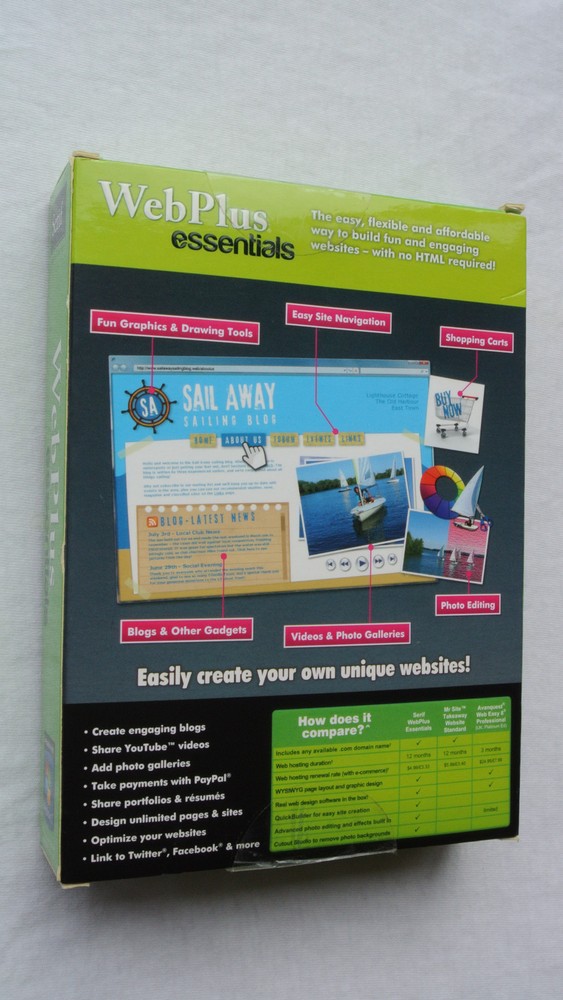 BRAND NEW SEALED Serif WebPlus Essentials Web Design Tool - 13564