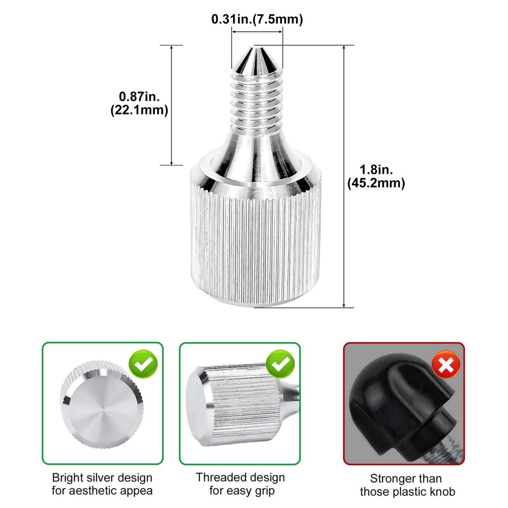 Fixing Attachment Screw Compatible with KitchenAid All, Silver