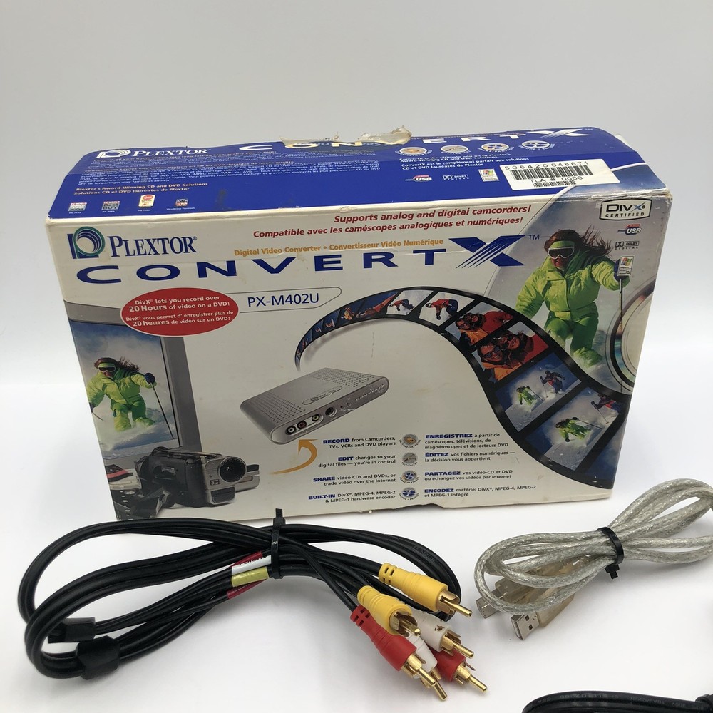 Plextor PX-M402U Digital Video Converter DiVX +DVD Editing Creation Bundle