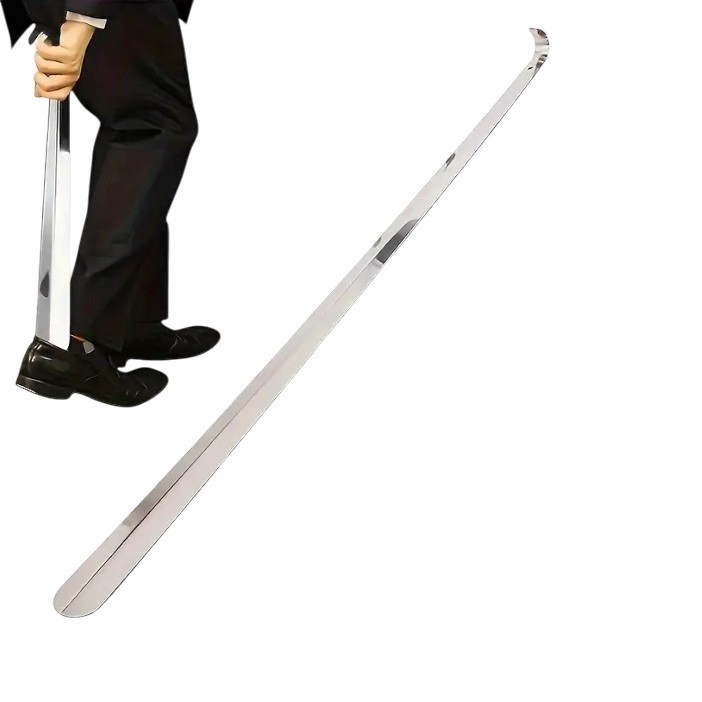 20.5" Extra Long Metal Handle Shoe Horn Stainless Steel Handled Shoehorn Horns
