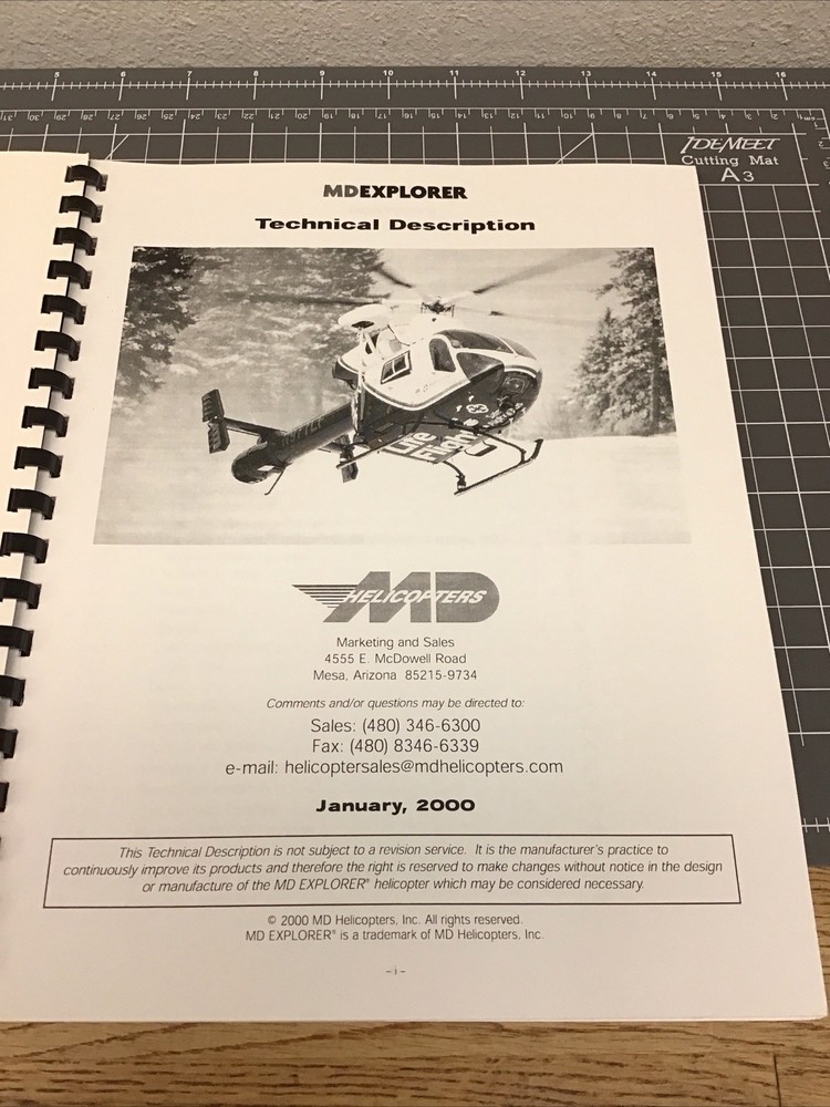 McDonnell Douglas MD Explorer Helicopters Technical Description New QU-1