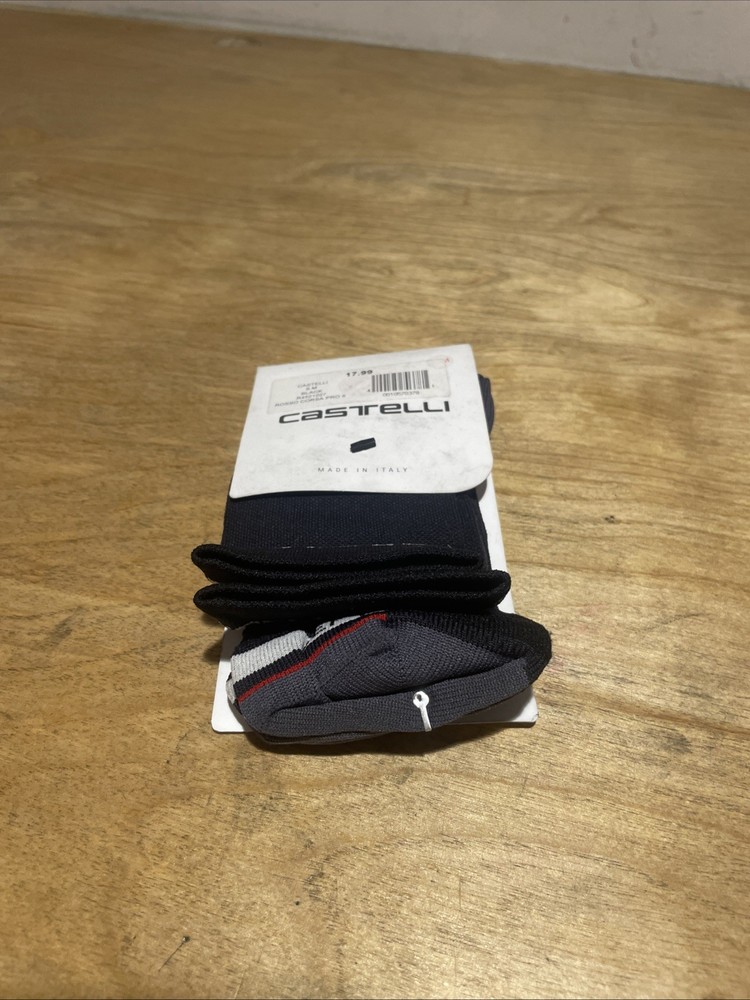 Castelli Rosso Corsa Pro 9 Socks Black Size S/M