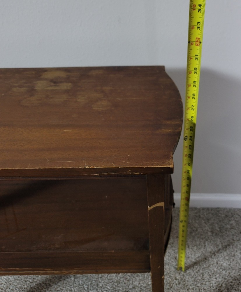 Vintage Mahogany Harp End Table
