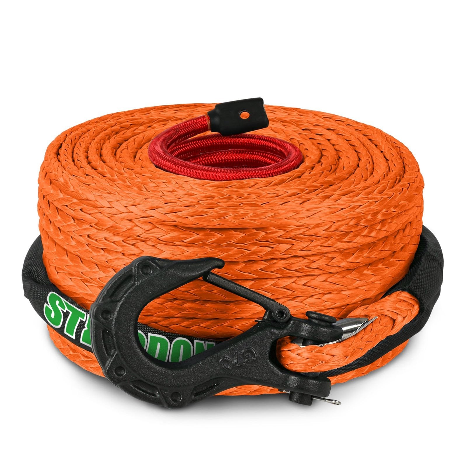 3/8" x 60ft Synthetic Winch Rope 19,854lbs Dyneema Winch Cable Line with Hook...