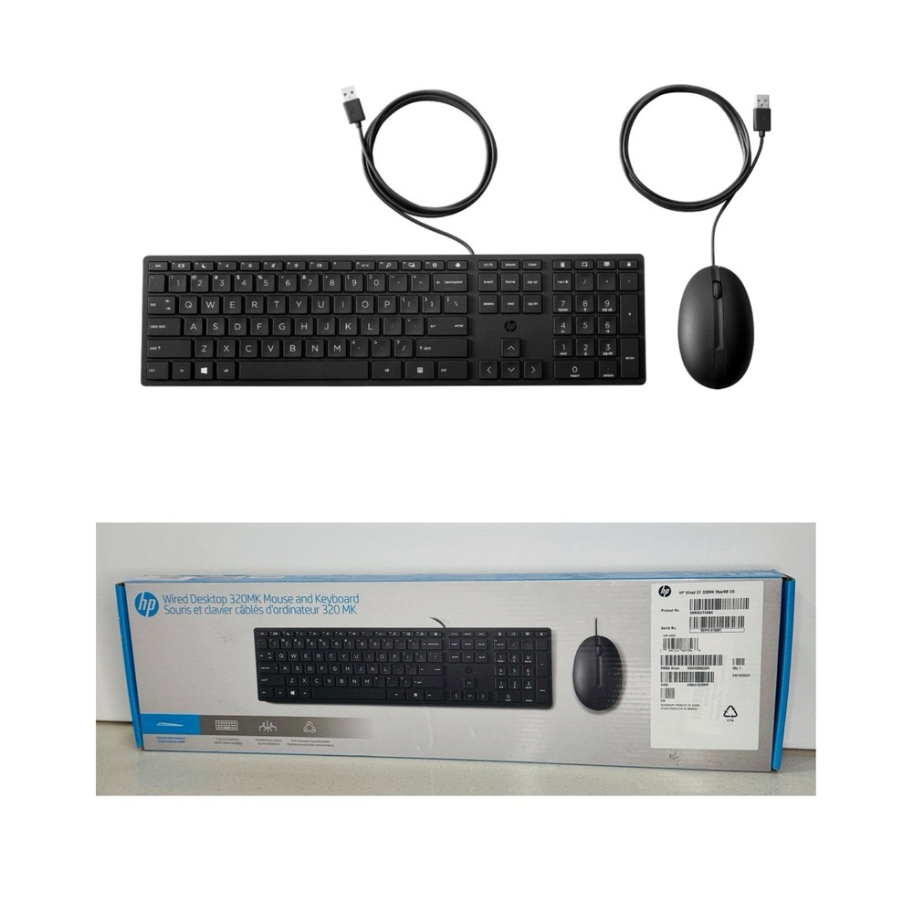 HP Wired Desktop 320MK Mouse and Keyboard