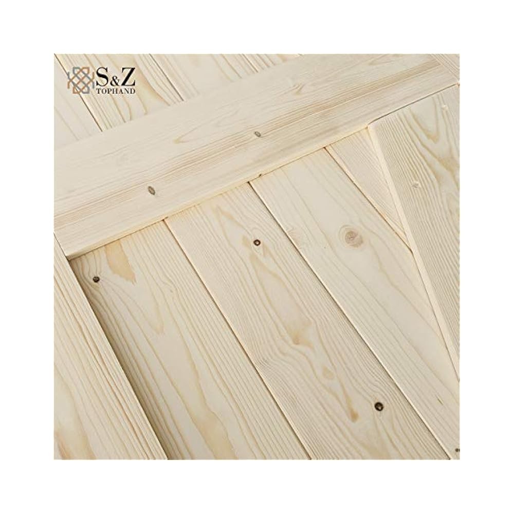 36"x80" Solid Wood Sliding Door, Unfinished Spruce