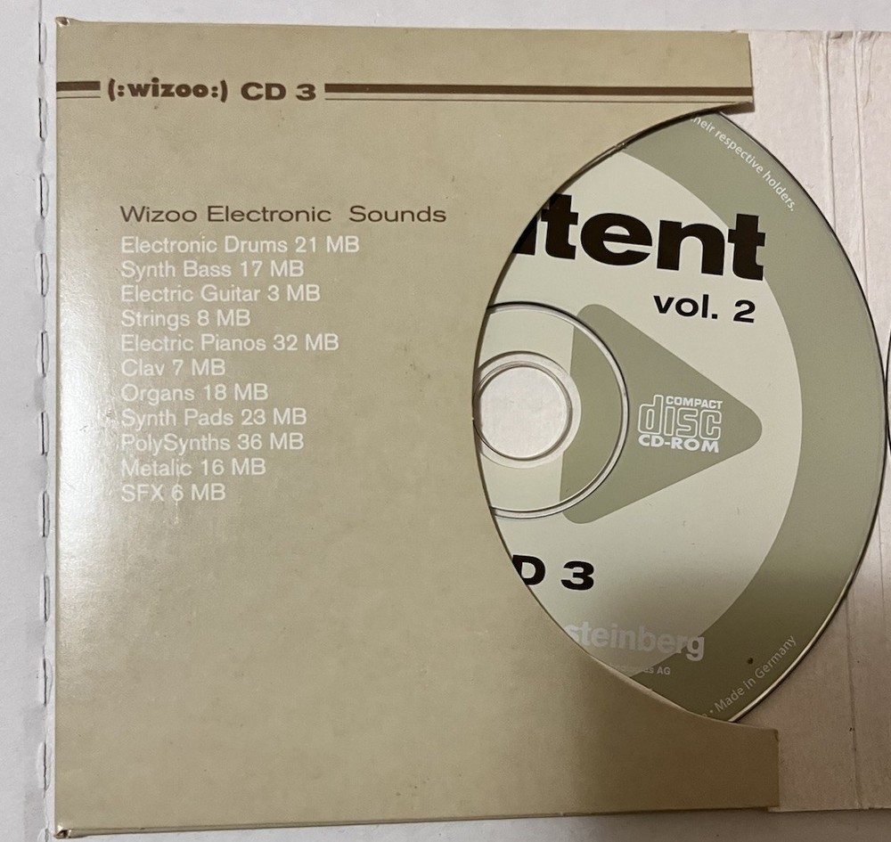 HALION CONTENT VOL 2 -Steinberg Loops, Beats, Samples- MAC software cds
