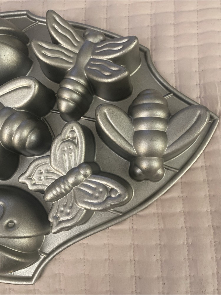 Nordic Ware Easter Cake Mold Insects Butterfly Ladybug Bugs Muffin