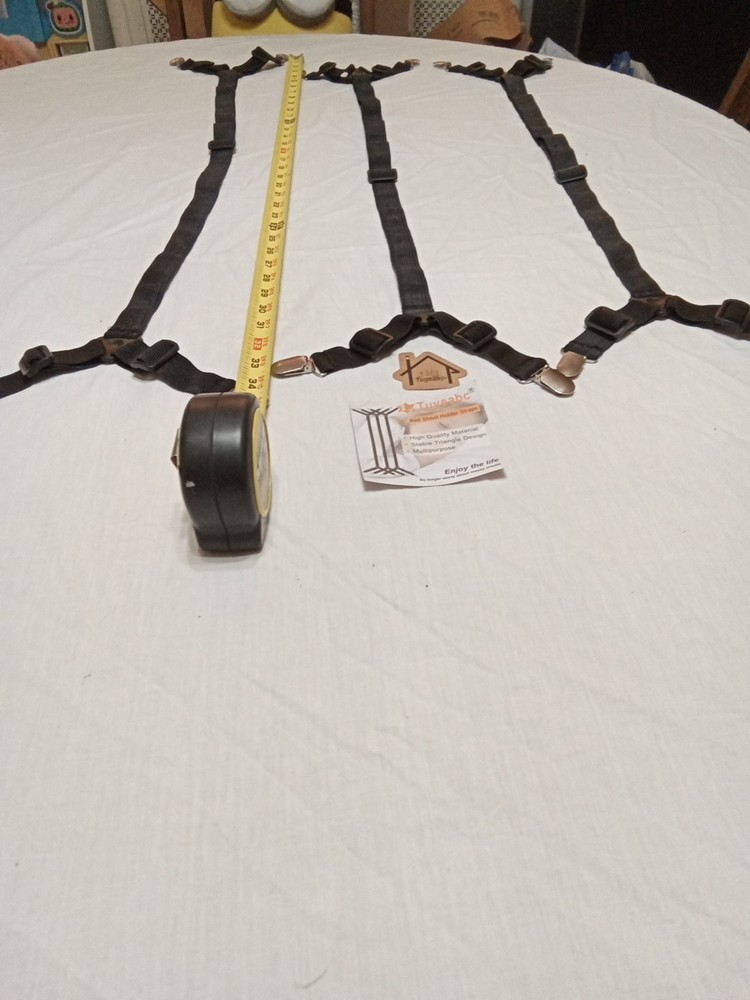 Tuyeabc adjustable crisscoss bed sheet holder straps