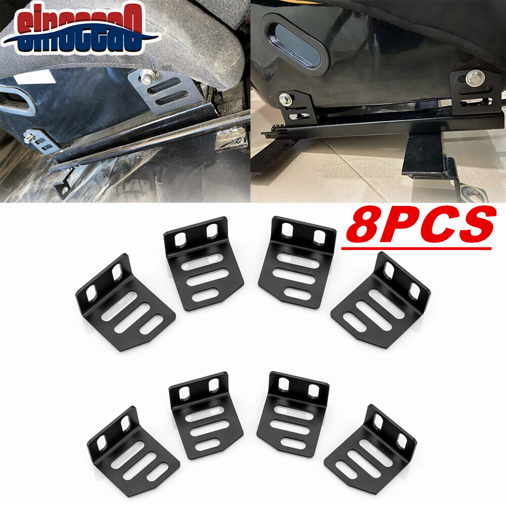 8pcs Universal Super Low Ride Side Adjustable Bucket Racing Mount Seat Bracket