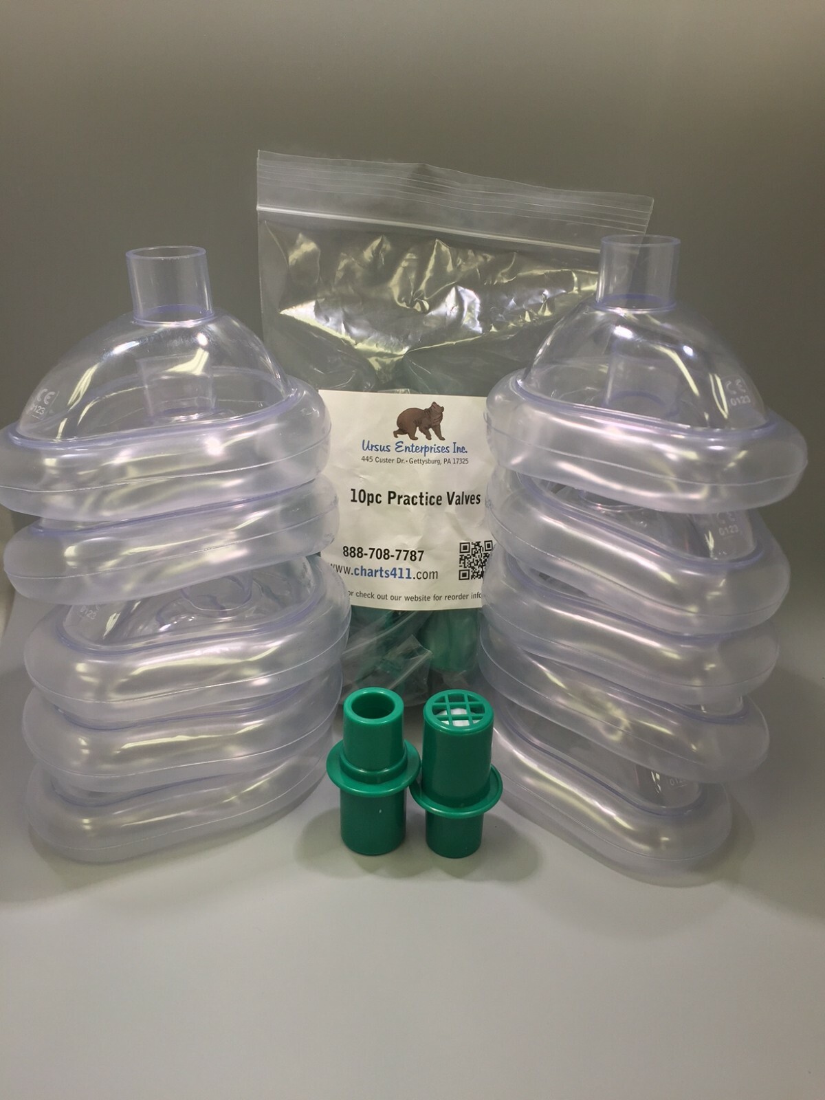 10 Adult CPR Training Mask With 10 Valves