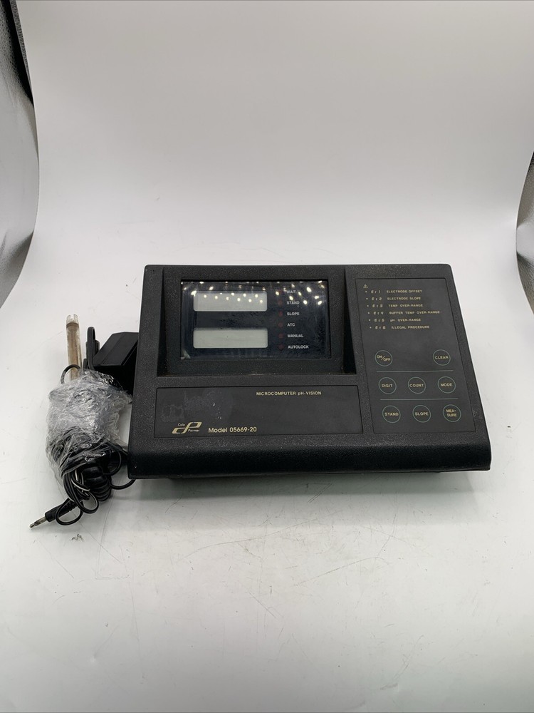 COLE PARMER MICROCOMPUTER PH-VISION MODEL 05669-20 PH METER 607 1N See Pics