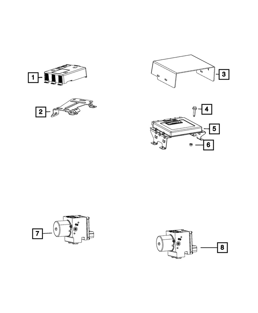 Genuine Mopar Anti-Lock Brake System Module 68347098AC