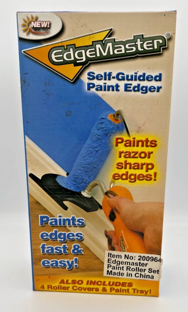 EdgeMaster Self-Guided Paint Edging Edger Tool Paints Razor Sharp Edges 4 Roller