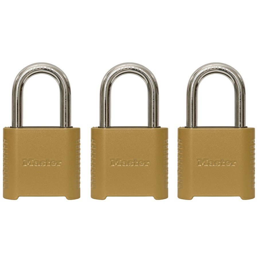 Master Lock 3-Pack 2-in W Zinc Combination Padlock Shackle Width (Inches) 1