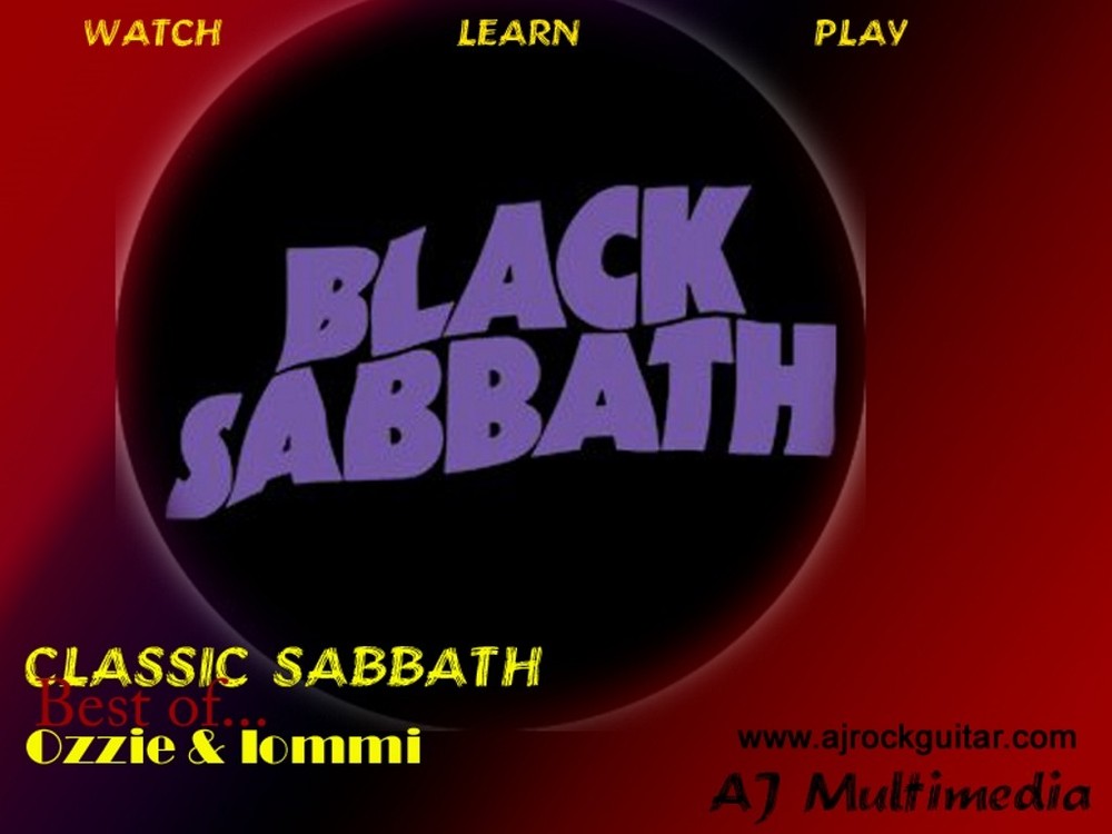 Custom Guitar Lessons, Learn Black Sabbath Classics - DVD Video